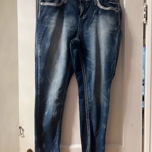 Hydraulic Dark Blue Skinny Jeans for Women